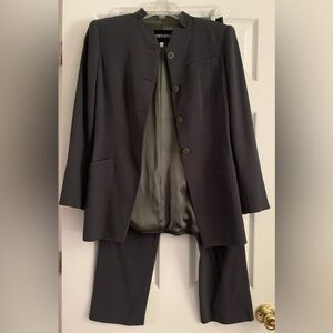 Giorgio Armani A Milano Borgoniovo Wool Silk Women’s Gray Pant Suit EU Size 40
